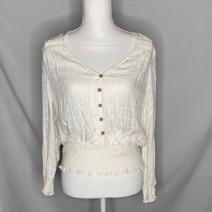 American Rag cream peasant top